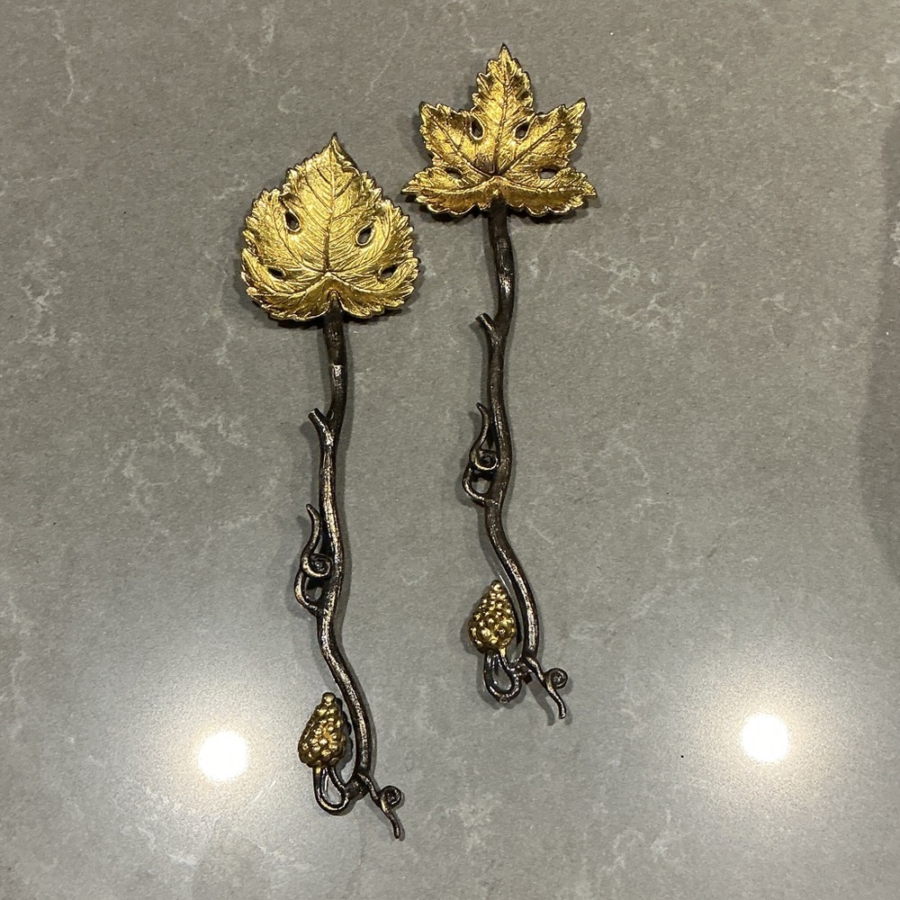 Elegant Gold Leaf and Vine serving pieces